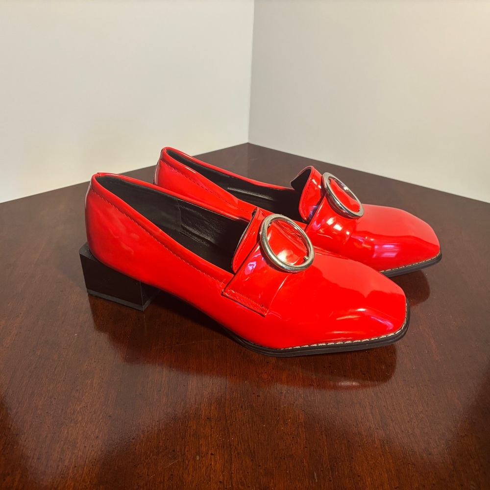 Red Patent Leather Loafers